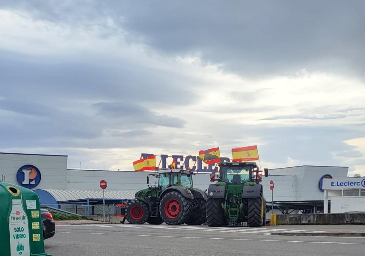 Tractorada del jueves en Miranda de Ebro.