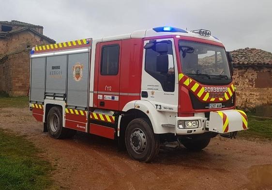 Los bomberos de Burgos acudieron a la vivienda afectada.