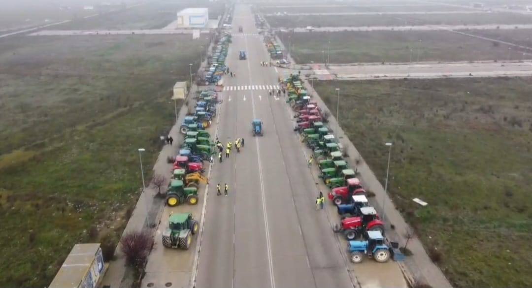 La tractorada de Aranda de Duero, en imágenes