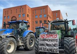 Agricultores burgaleses en una nueva jornada de protesta.