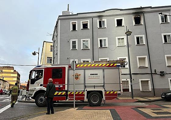 Edificio afectado por el incendio.