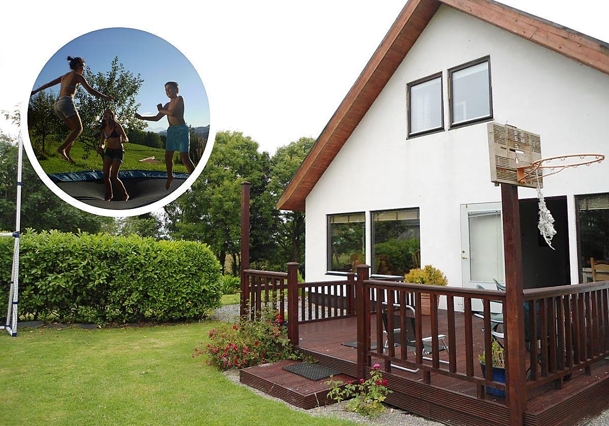 Elena y su familia en su casa intercambiada de Aach, Alemania