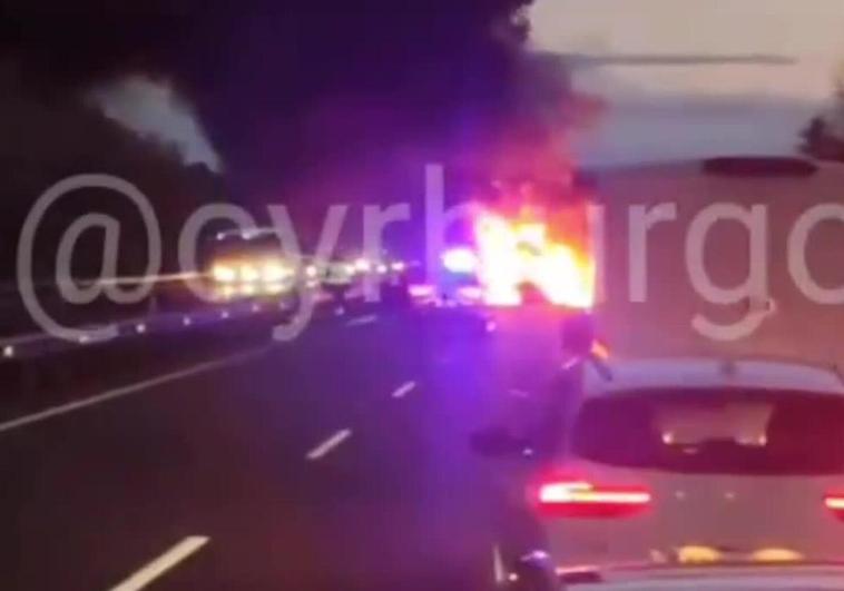 Cortes en la A-1 en Burgos por las protestas agrarias.