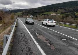 Estado de la carretera CL-629 en el Valle de Mena.