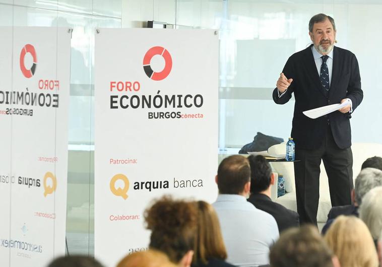 El analista y empresario, Ignacio Marco-Gardoqui, durante el Foro Económico de BURGOSconecta celebrado este lunes en Burgos