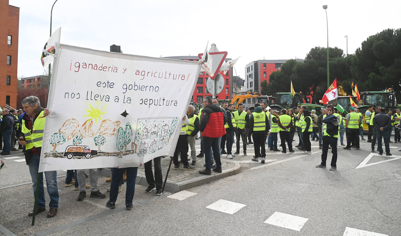 La tractorada por el centro de Burgos, en imágenes