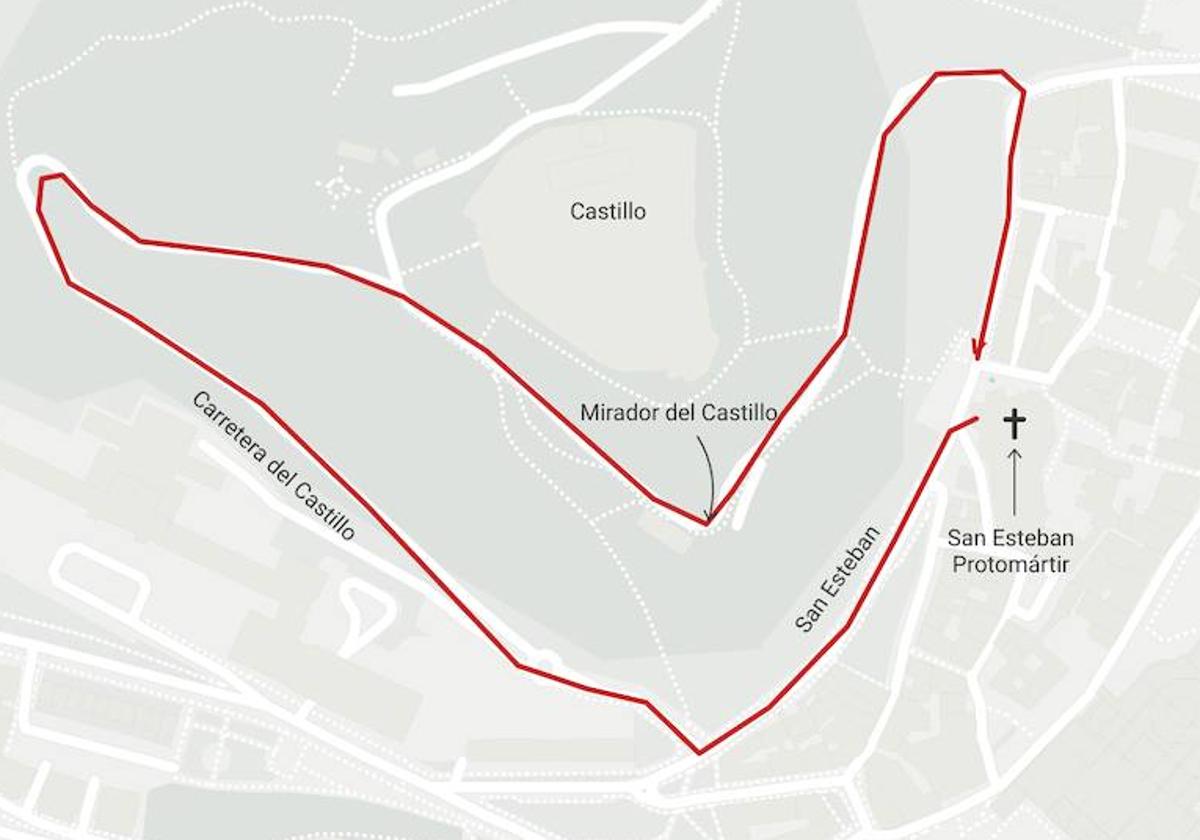 Recorrido de la procesión de este Lunes Santo en Burgos