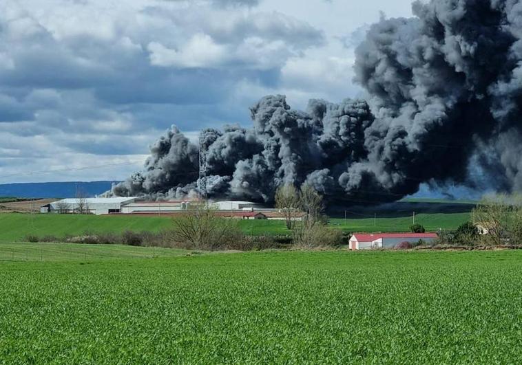 Incendio en una granja de Briviesca.