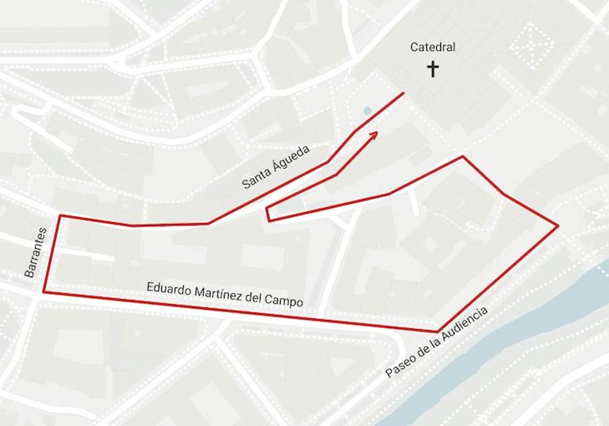 Recorrido de la procesión de las Siete Palabras