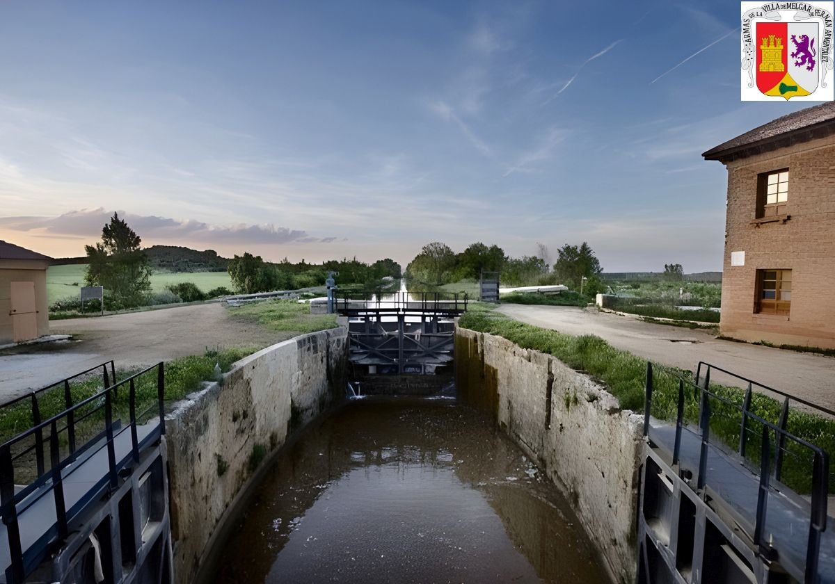 Canal a su paso por Melgar de Fernamental.