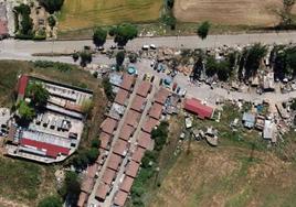 Vista aérea del poblado de 'El Encuentro'.