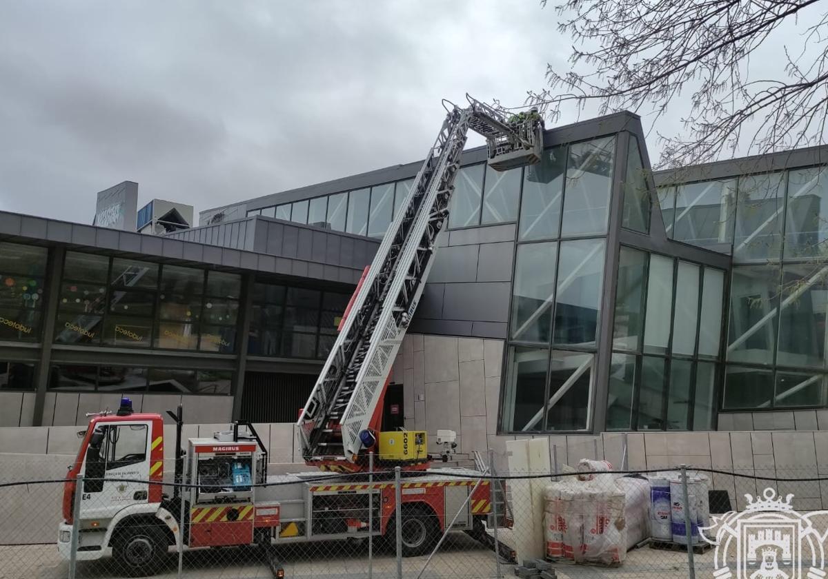 Actuación de los Bomberos de Burgos este jueves.