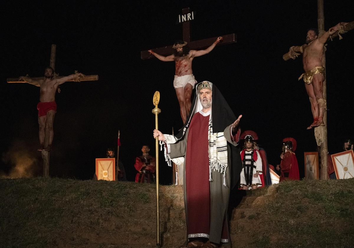 Imagen del viacrucis de Villalbilla de Burgos.