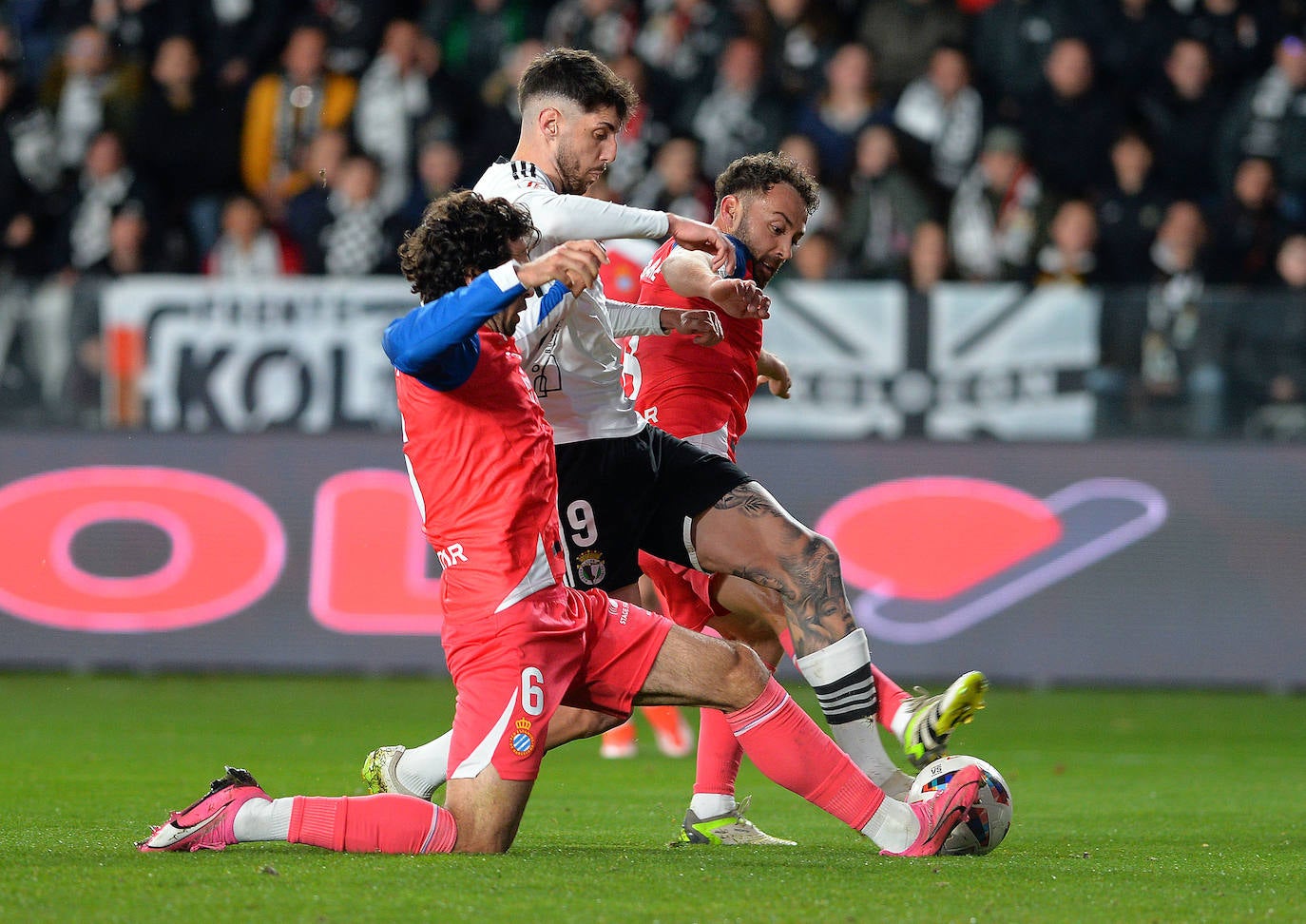 El partido Burgos CF - RCD Espanyol, en imágenes