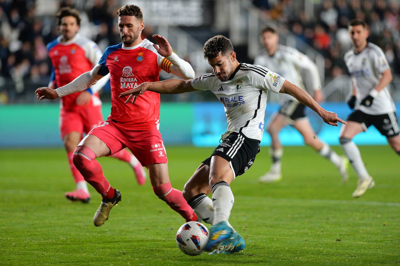 El partido Burgos CF - RCD Espanyol, en imágenes