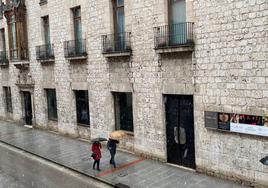 Nieve en la calle Santander de Burgos