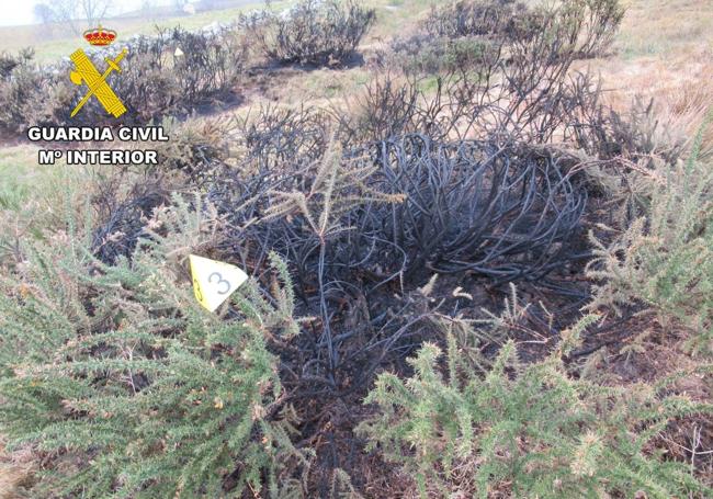 Investigación del incendio.