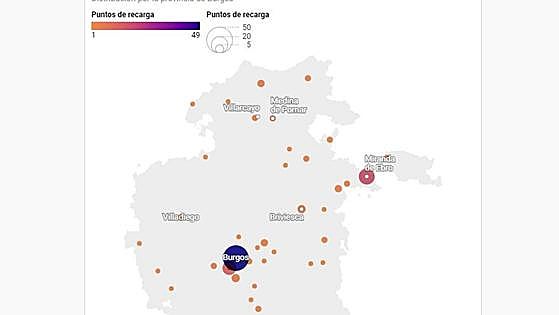 Burgos tiene 193 puntos de carga de coches eléctricos, 128 por debajo del objetivo