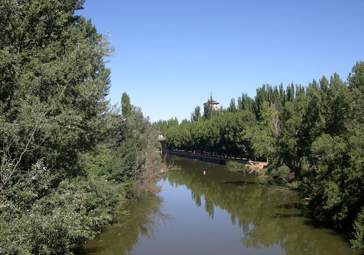 El Duero a su paso por Aranda de Duero.