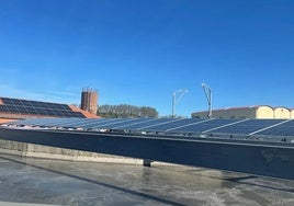 Placas fotovoltaicas en la Depuradora de Briviesca.