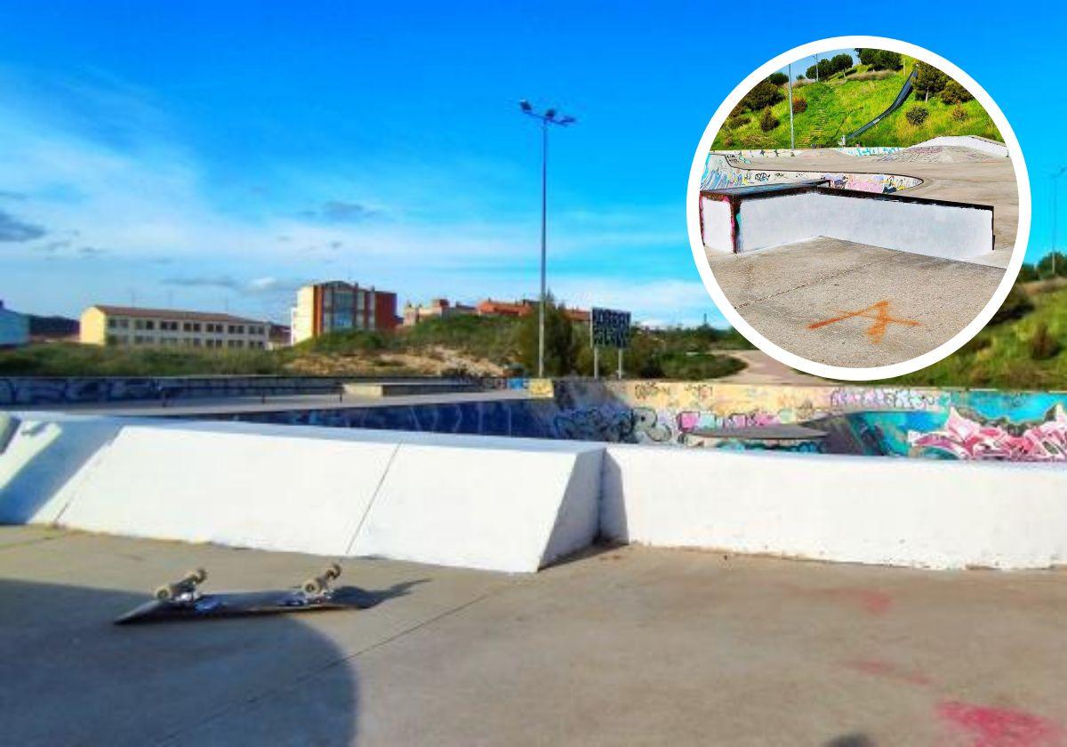 Los usuarios del skatepark de Burgos limpian las instalaciones a diario.