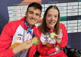 Los campeones castellano y leoneses, Marta Fernández y Luis Huerta.