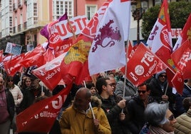 Los manifestantes durante la marcha.