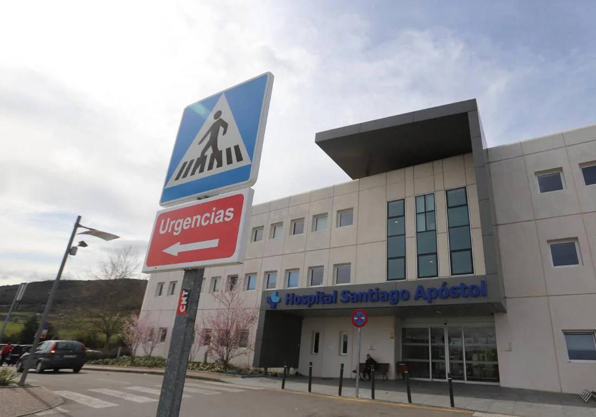 Entrada a Urgencias del hospital Santiago Apóstol de Miranda de Ebro.