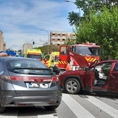 Seis heridos en una colisión múltiple en la avenida Cantabria