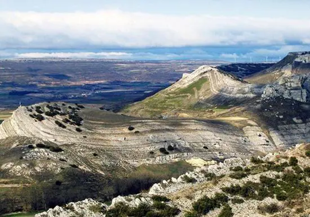 Vista del Geoparque Las Loras, en Burgos