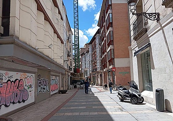 Calle Almirante Bonifaz, en el centro de Burgos.