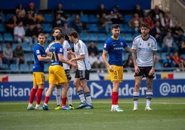 Jugadores del Burgos CF y del FC Andorra