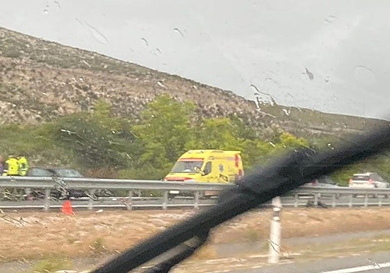 Imagen del siniestro desde un coche que circulaba por la zona.