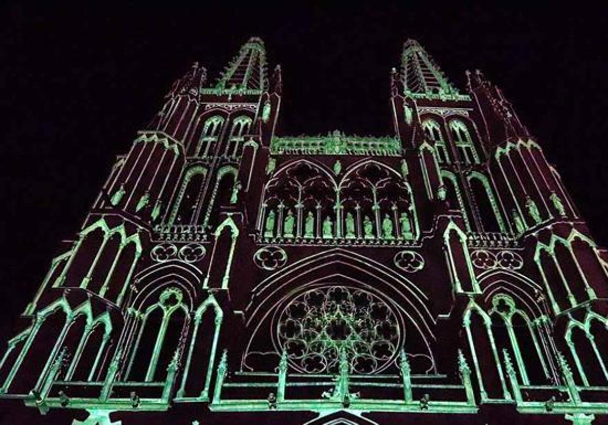 La catedral de Burgos iluminada, en una edición anterior de la Noche Blanca.