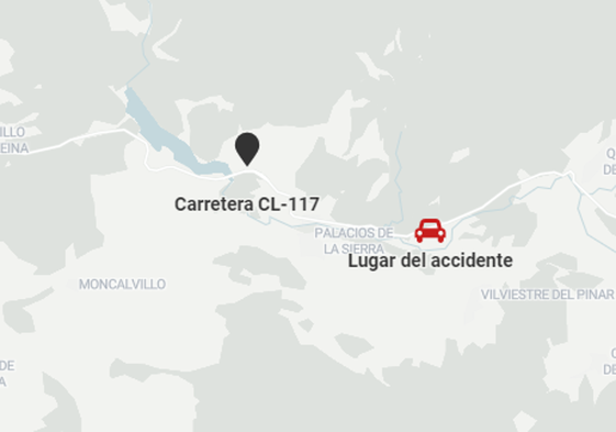 Lugar del accidente donde ha fallecido el motorista.