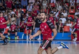 Jaime Gallardo, en el partido que enfrentó al UBU San Pablo con el Cangas.