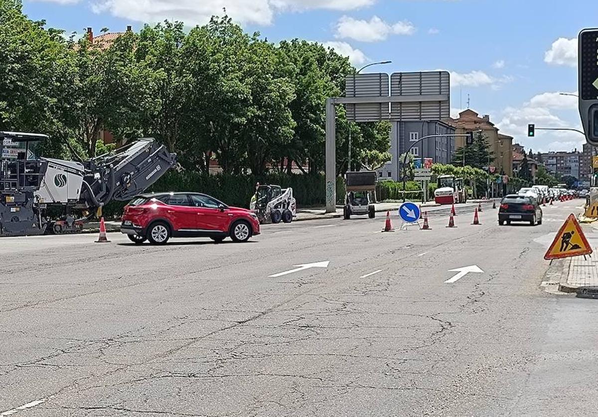 Los cortes en la calle Vitoria se sucederán hasta el viernes.