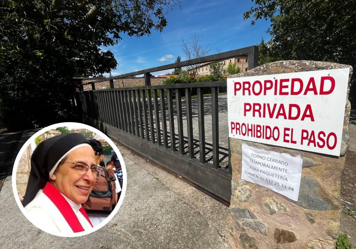 Convento de Belorado donde se han atrincherado las exclarisas. Sor Lucía Caram en el círculo.