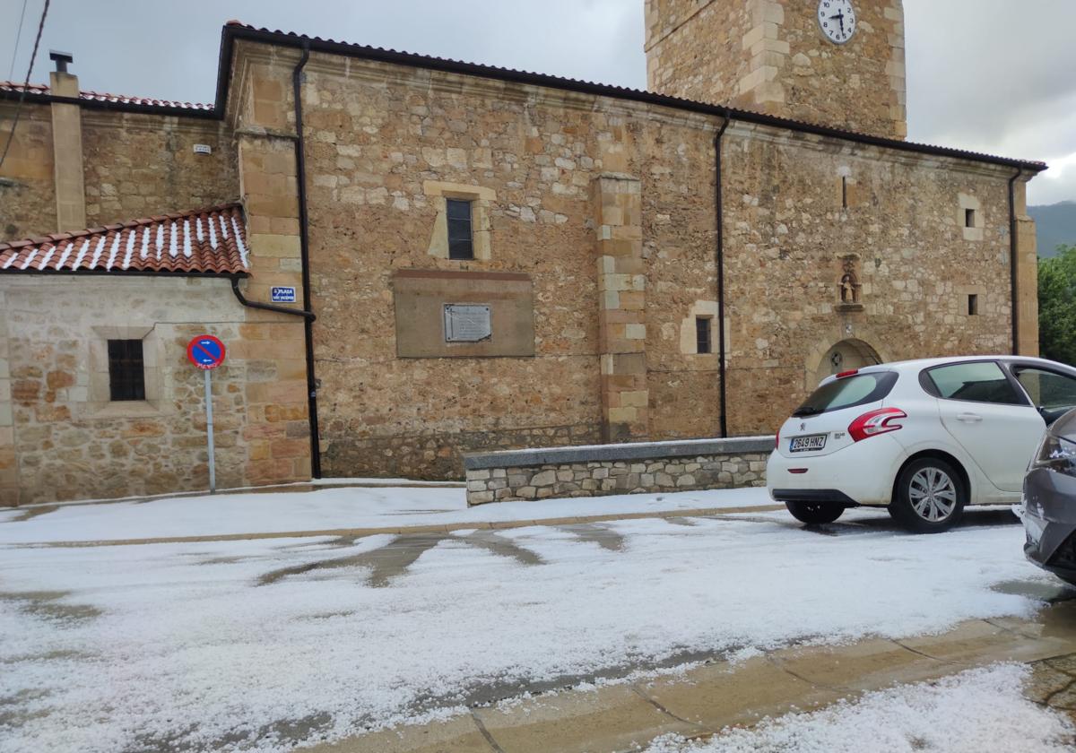 El granizo hace presencia en Burgos