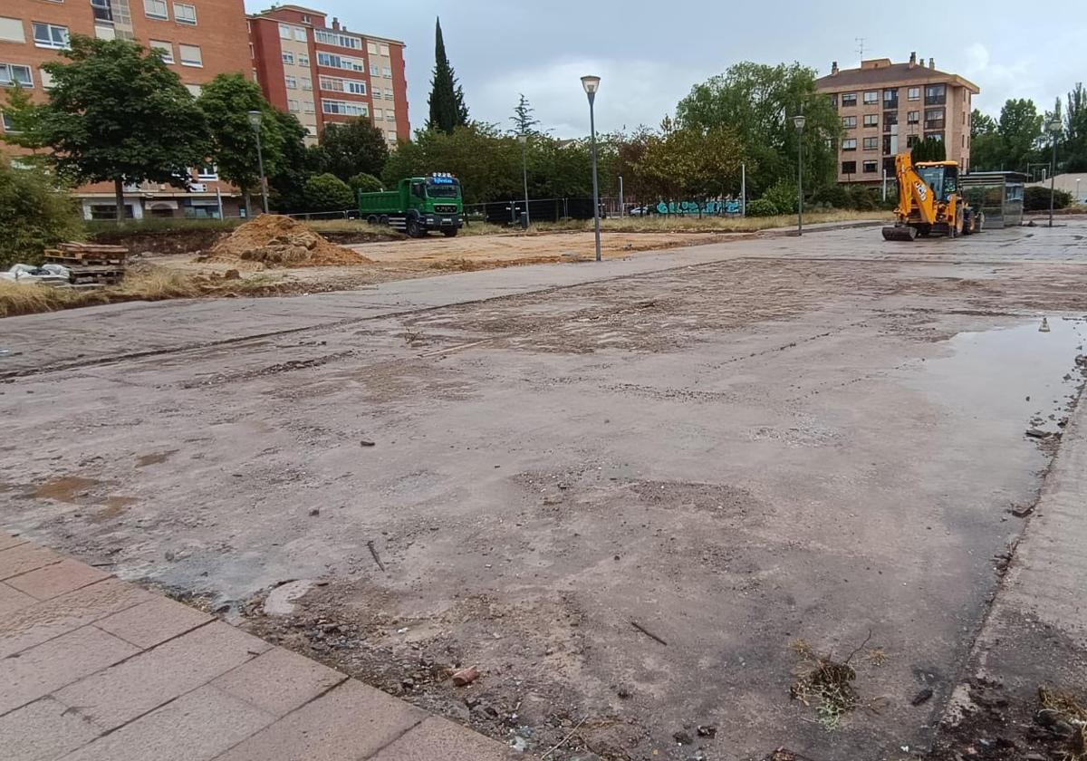 Estado actual de las obras en el parque Félix Rodríguez de la Fuente.