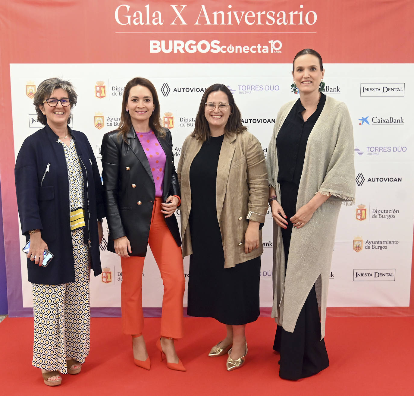 Charo López, El Norte de Castilla; Ana Carretero y Noemí Mogollón, Fundación Caja de Burgos; e Isabel Ibáñez, CaixaBank.