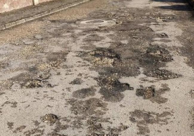 Estado de las calles de la urbanización de Medina de Pomar.