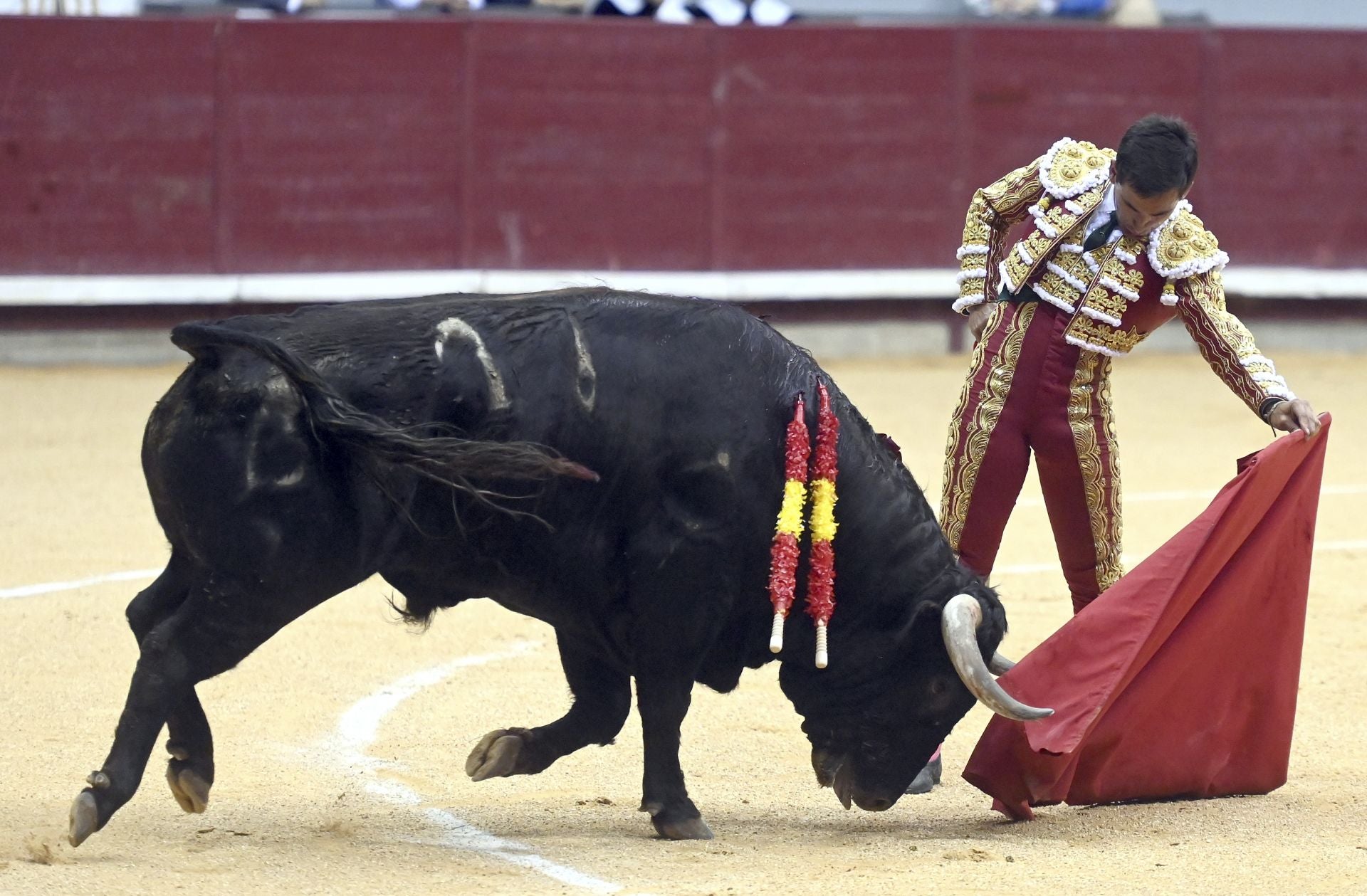 Algunas de las imágenes de la primera corrida de toros de los Sampedros