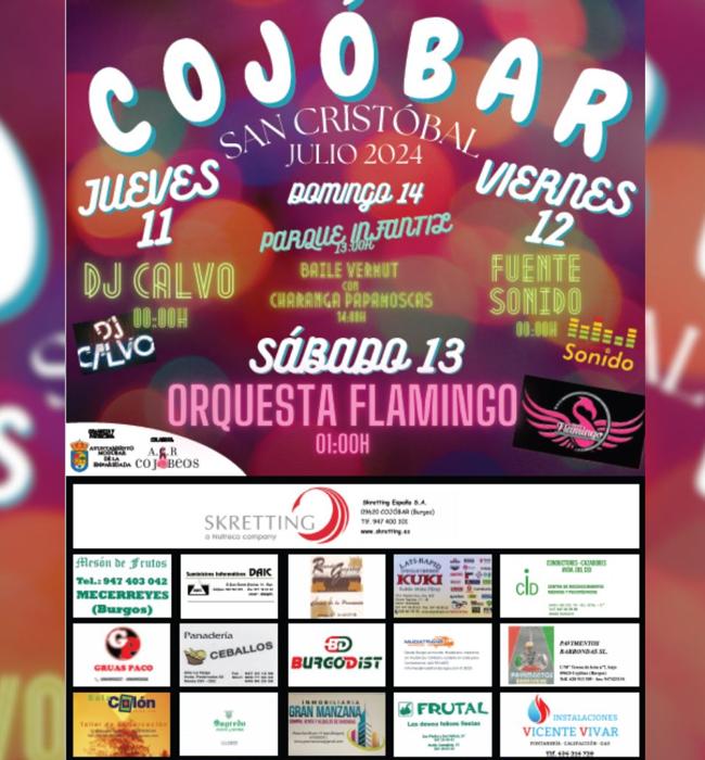 Cartel de las fiestas de Cojóbar 2024.