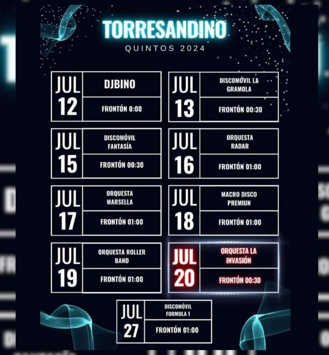 Cartel de las fiestas de Torresandino 2024.