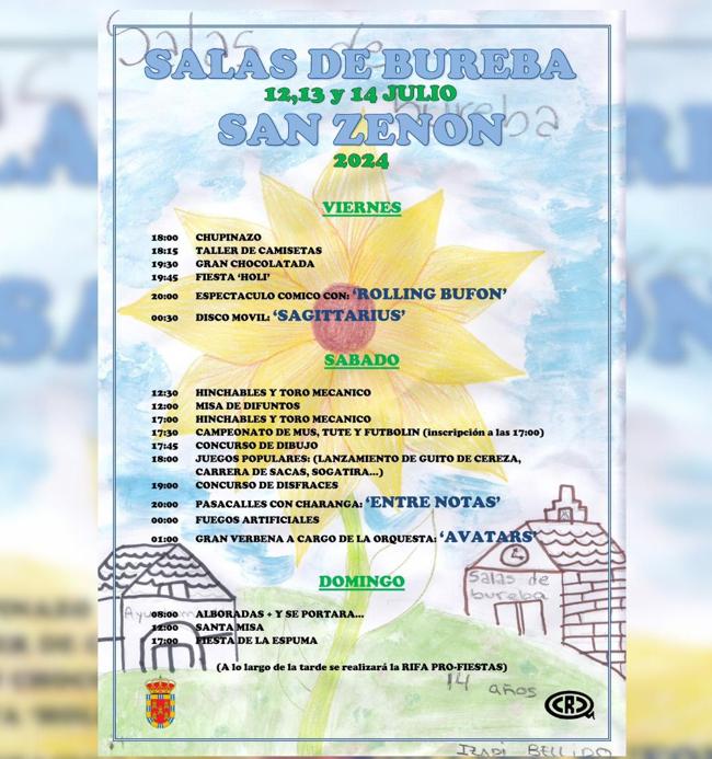 Cartel de fiestas de Salas de Bureba 2024.