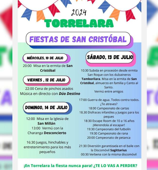 Cartel de las fiestas de Torrelara 2024.