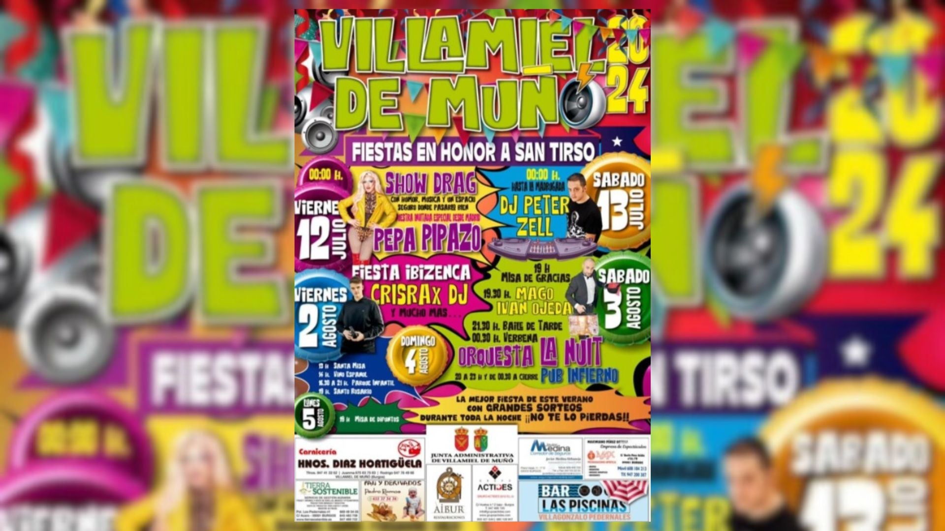 Cartel de fiestas de Villamiel de Muñó 2024.