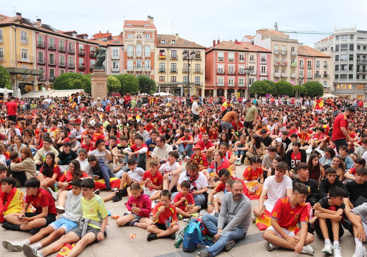 Así se vivió la semifinal de la Eurocopa contra Francia en Burgos.