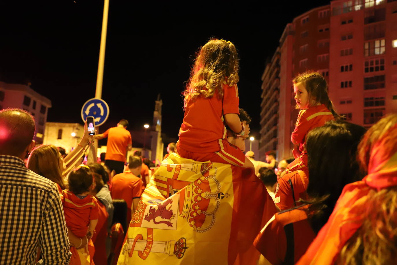 La celebración burgalesa de la victoria de España en la Eurocopa, en imágenes